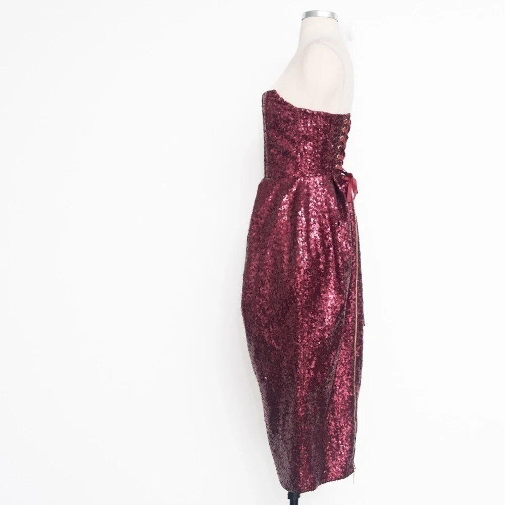 Bronx‎ and Banco Maraya Sequin Strapless Midi Dress